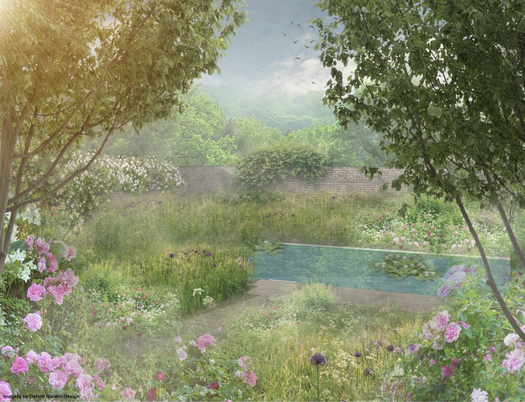 Extension to detached house landscaped garden Oxfordshire Resonant Architecture Oxford Garden Design